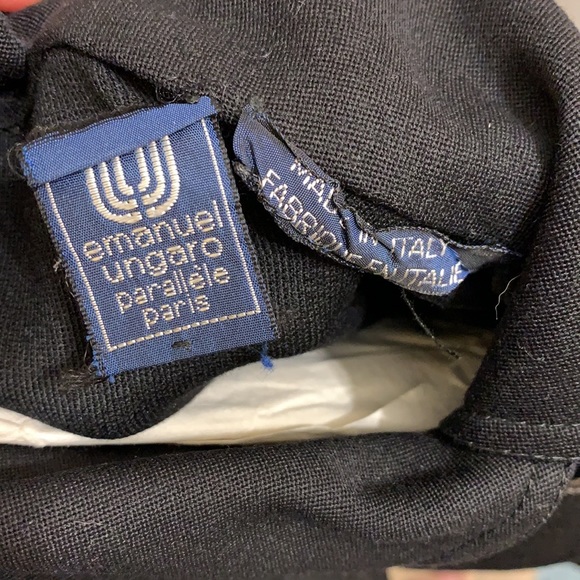 Vintage black Emanuel Ungaro full length coat 10 - Picture 6 of 7